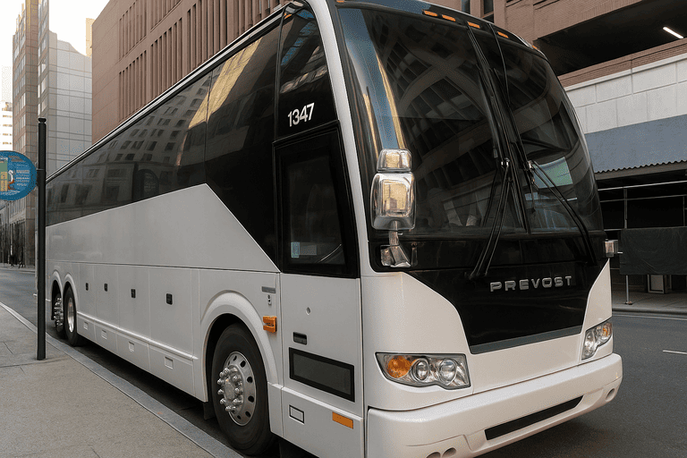a Charter Bus Rental Hoboken coach bus
